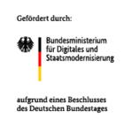 F&ouml;rderlogo Bundesministerium f&uuml;r Digitales und Staatsmodernisierung
