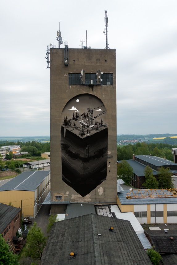 Die erste Fassade des Martin-Hoop-Schachtes IV a Zwickau (Autor: Thomas Dietze)