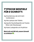 Infografik mit typischen Beispielen f&uuml;r E-Schrott