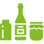 Piktogramm Flaschen und Gl&auml;ser