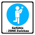Auf dem Bild das Logo der Gef&uuml;hlszone Zwickau - ein Symbolbild Mensch mit Herz