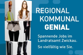 Stapel aus drei verdrehten W&uuml;rfeln mit Abbildungen von Personen unterschiedlicher Berufsgruppen