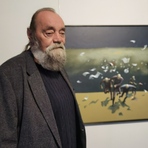 J&uuml;rgen Szajny vor seinem Werk