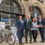 Sven Schulze, Oberb&uuml;rgermeister der Stadt Chemnitz, Carsten Michaelis, Vorstandsvorsitzender Tourismusverband Chemnitz Zwickau Region e. V., Marika Fischer, Gesch&auml;sftsf&uuml;hrerin Tourismusverband Chemnitz Zwickau Regioin e. V. und Dr. Michael Kreuzkamp, Vors