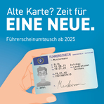 Text und Bild zum F&uuml;hrerscheinumtausch - Hand mit Karte