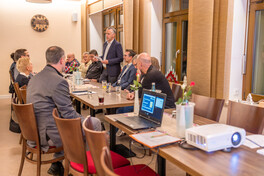 Abschlussveranstaltung in Niederfrohna - Danksagung Landrat