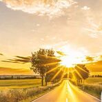 Sonnenaufgang auf dem Mulderadweg